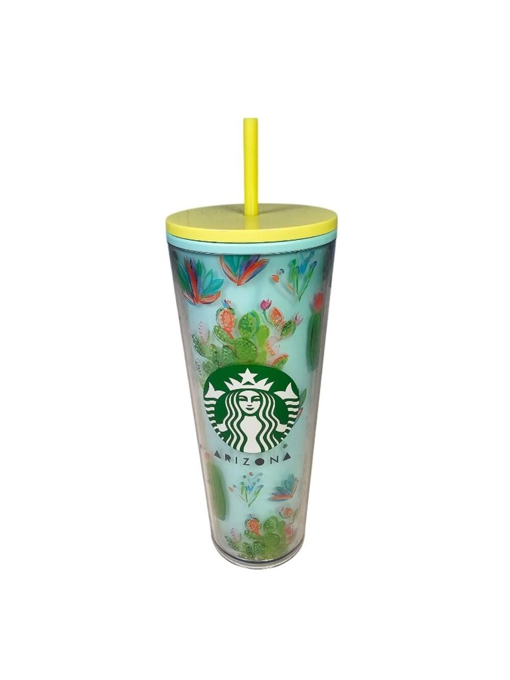 Starbucks Arizona Been There Spring Cactus Cold Cup Tumbler w/ Straw 24oz Venti